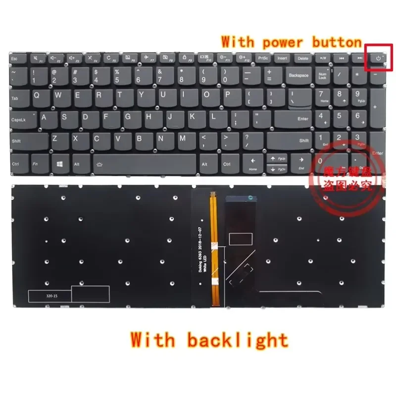 

New US Keyboard Backlit for Lenovo IdeaPad 320 -15 15ISK 320-15ABR 320-15IAP 320S-15 320S-15ISK 320-15AST 320-15IKB 320S-15ABR