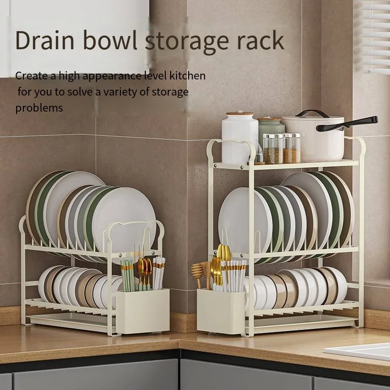 

2023 Dish storage rack New style Dish tray dish tray Small kitchen tabletop dish rack windowsill dish drain rack Organization