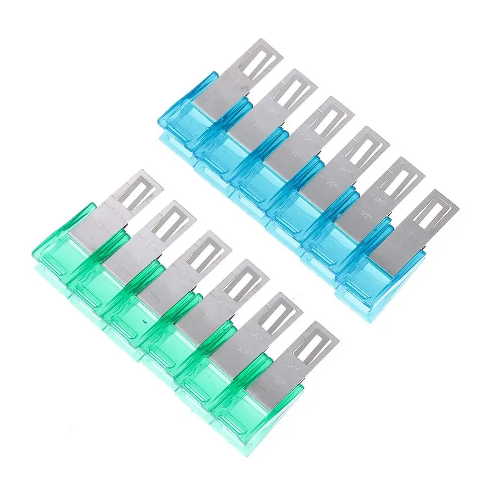 12PCS Sewing Clips With Scale Plastic Clamps Quilting Crafting Multi-Purpose Fabric Sewing Clips Crocheting Knitting Tool