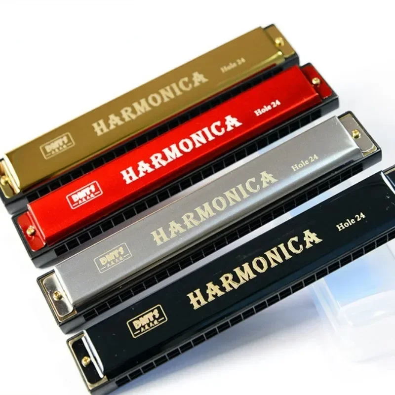 Professional 24 Hole Harmonica Mouth Metal Organ for Beginners Musical Instruments Harmonica