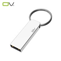 OV Original Portable Metal USB2.0 Flash Memory Drive 8GB 16GB 32GB 64GB Pendrive USB Stick Mini U Disk On Keys Ring UDP Package