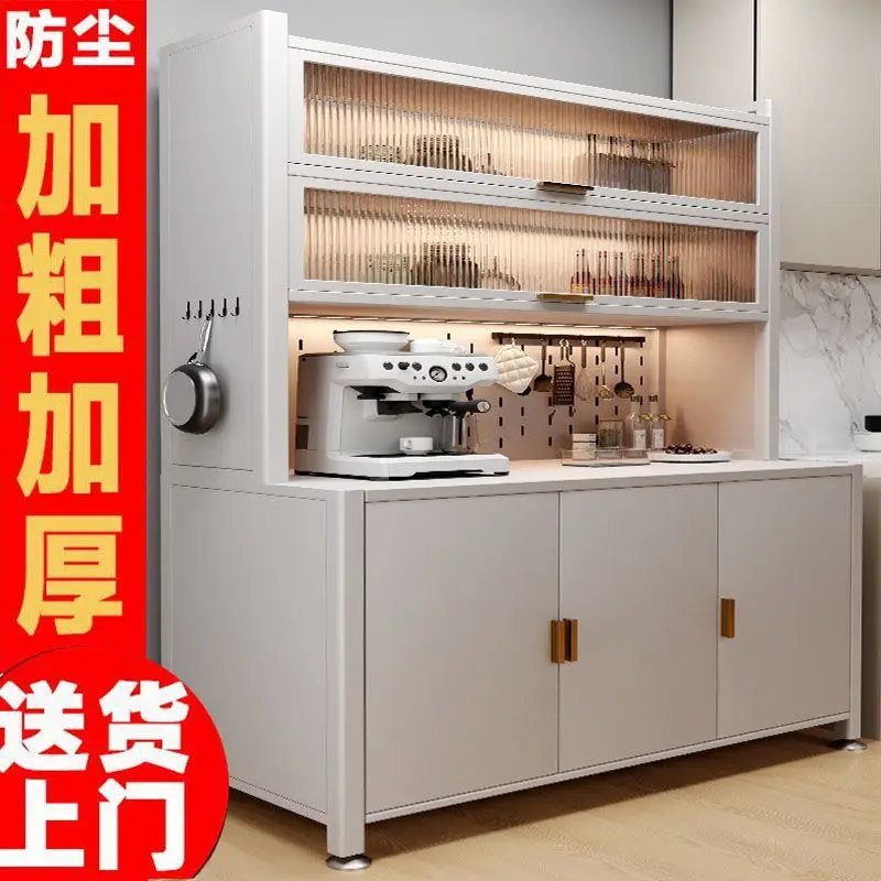 Mueble Aparador Moderno Organizador de Cocina, Mueble Buffet, Isla con Estantes Completos, Barra de Café, Armario para Sala