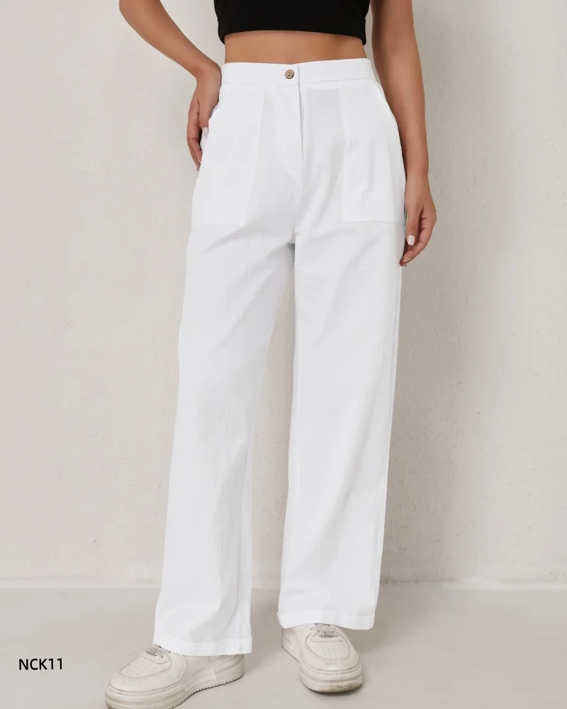 Women's solid color casual pants, simple and versatile, no need to choose clothes, super comfortable for daily wear