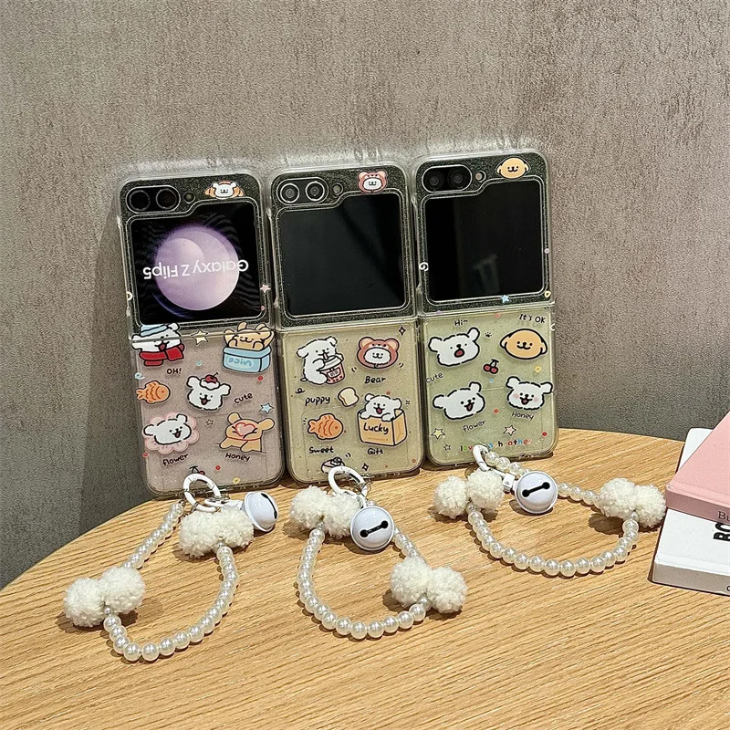 

Shining Play Dog for Samsung Galaxy Z Flip 7 6 5 4 Protective Back Cover for ZFlip5 ZFlip6 ZFlip7 Case Shell