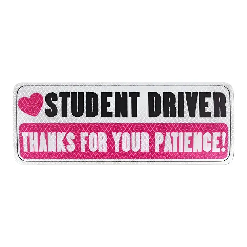 New Student Driver Magnet For Car Magnet Reflective Student Driver Safety Warning For Car Thanks For Your Patience Reusable