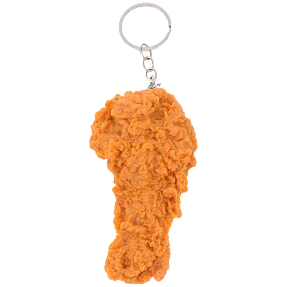 Chicken Leg Pendant Car Key Holder Fried Keychain Hanging Food Imitation Keychains