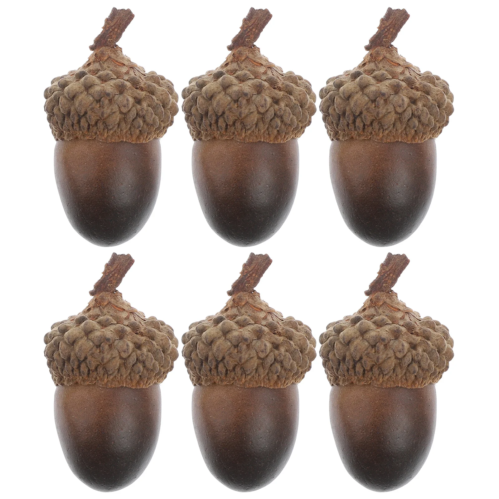

60pcs Simulated Acorn Decor Artificial Lifelike Small Nuts Set For Home Kitchen Party Table Display Holiday Wedding Garden