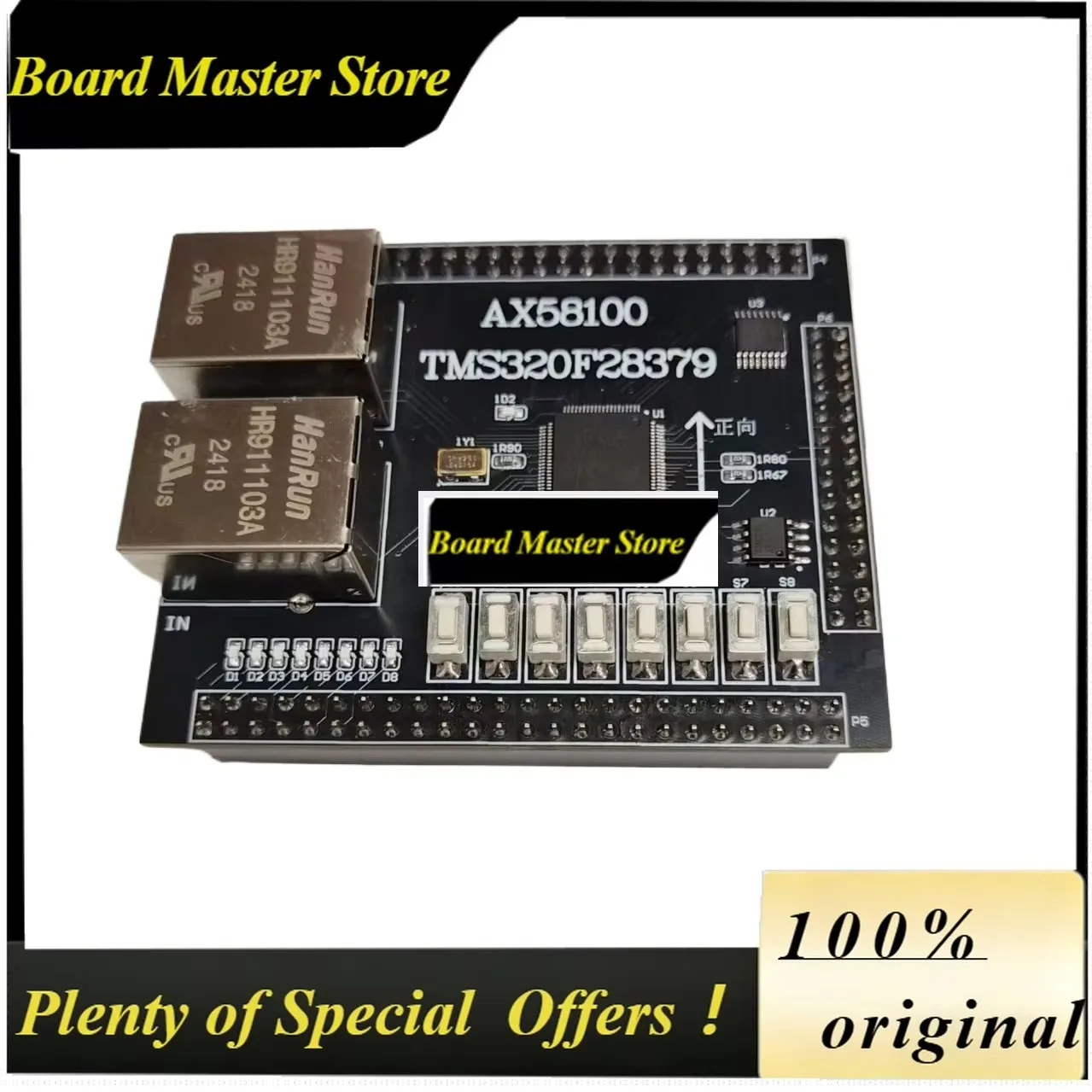 BoMaSTMS320F28379+AX58100 EtherCAT Servo Slave CIA402 SPI/EXMC Dual Mode