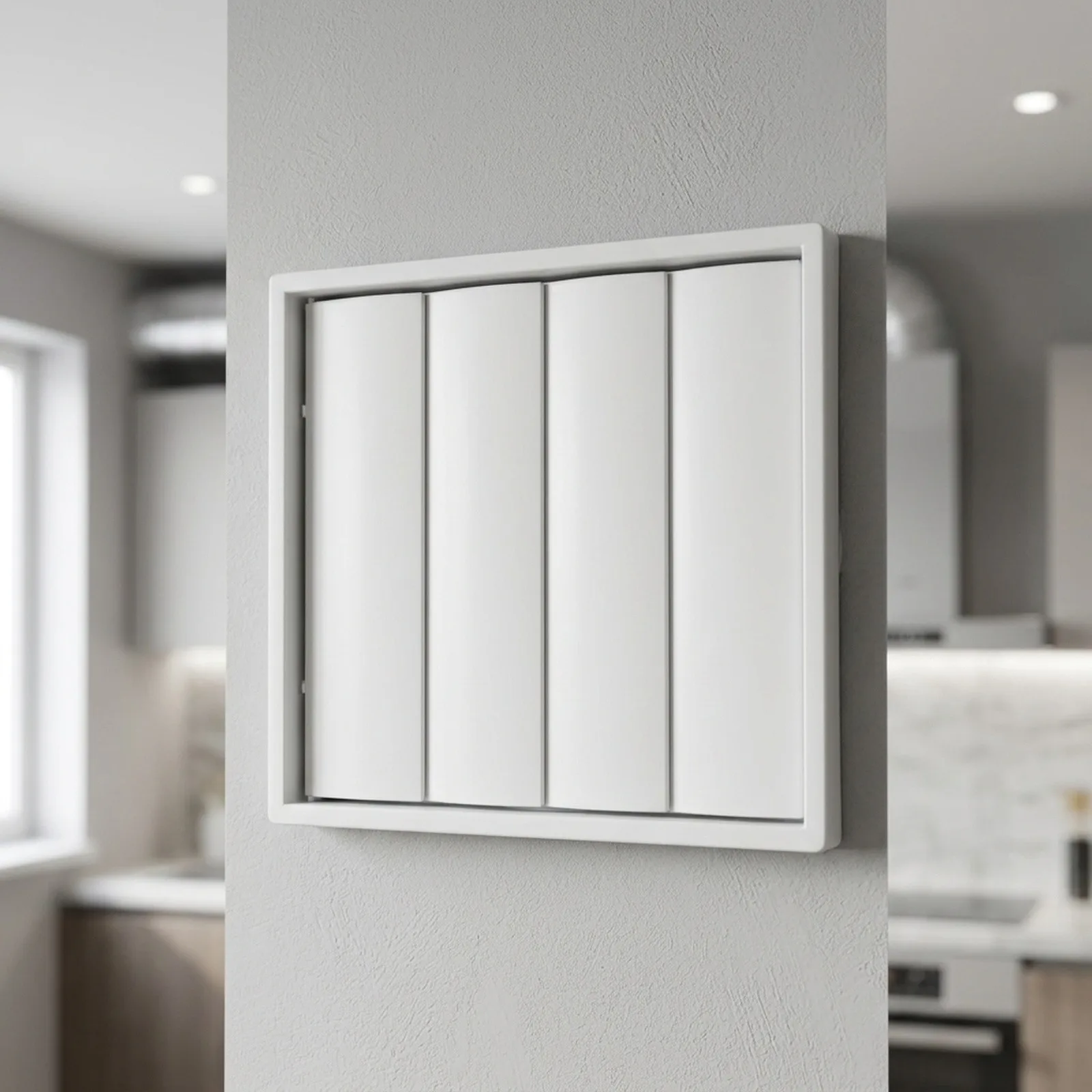 100mm 125mm 150mm White PP Plastic Gravity Vent Cover For Tumble Dryer Range Hood Bathroom Kitchen Wall For Exhaust Air Outlet