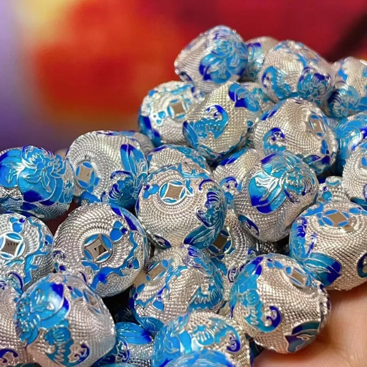 5pcs Punch Zinc Alloy Beads Exquisite Lotus Pattern Loose Beaded for Making DIY Jewelry Necklace Bracelet Accessories 15x13mm