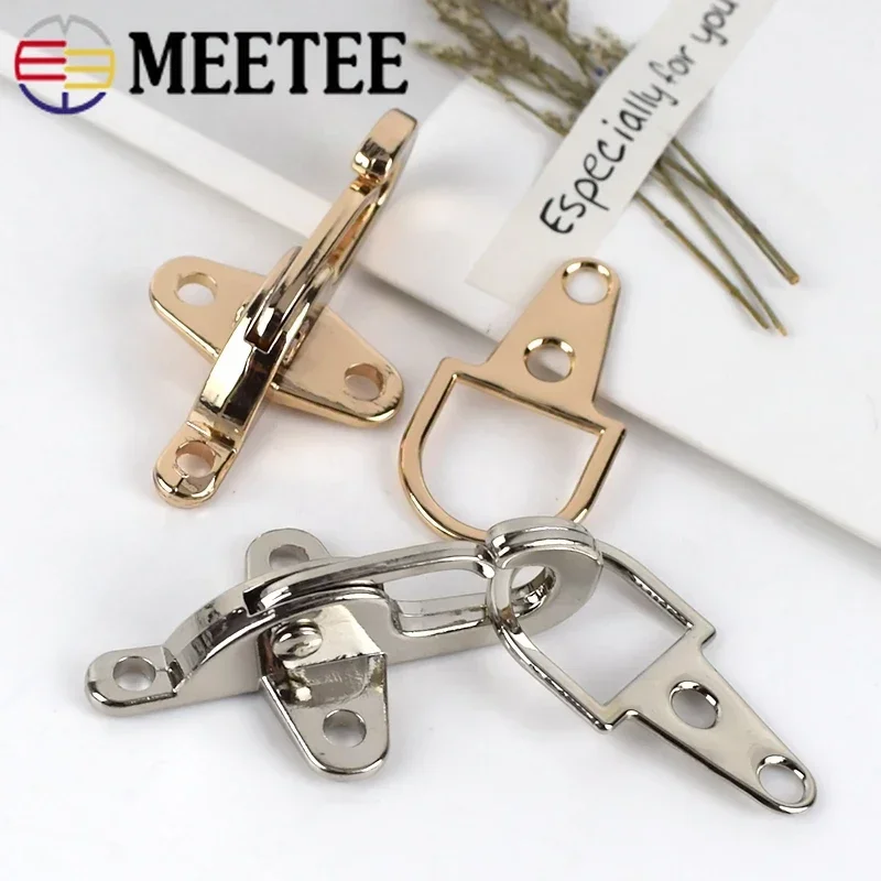 4pcs Meetee 5cm Metal Buckles Lobster Snap Clasp Clip for Handbag Strap Belt Hasp Coat Down Jacket Sewing Clothing Accessories