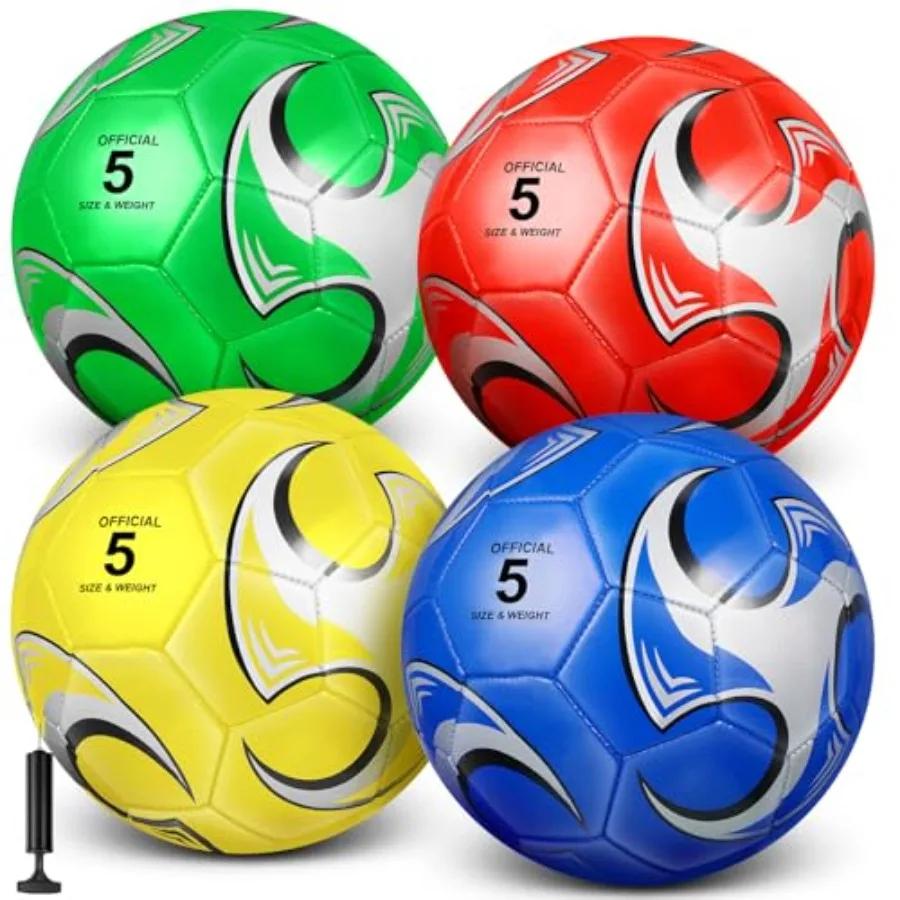

Pcs Soccer Ball with Pump Official/ Deflated Soccer Balls Bulk for Outdoor Indoor Practice Training Sport Gift for Kid Teen You