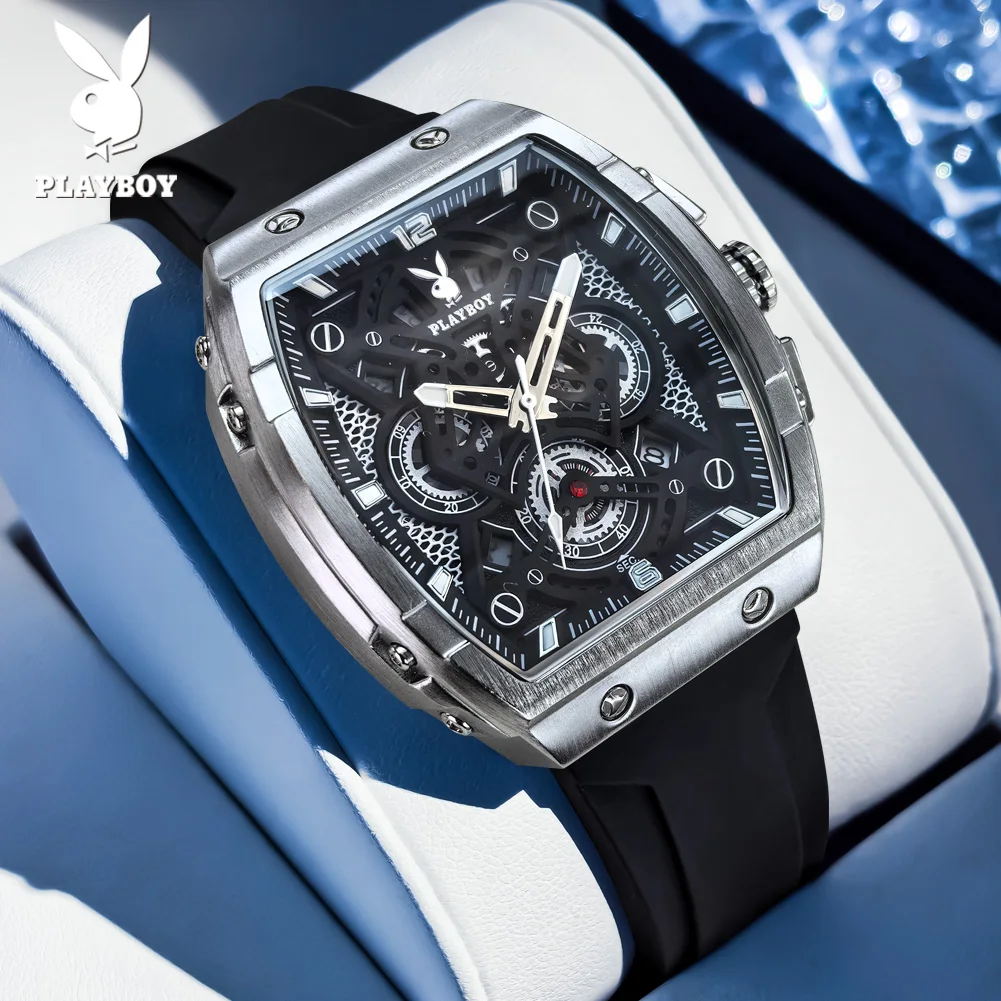 Men's Authentic Quartz Watch with Silicone Strap