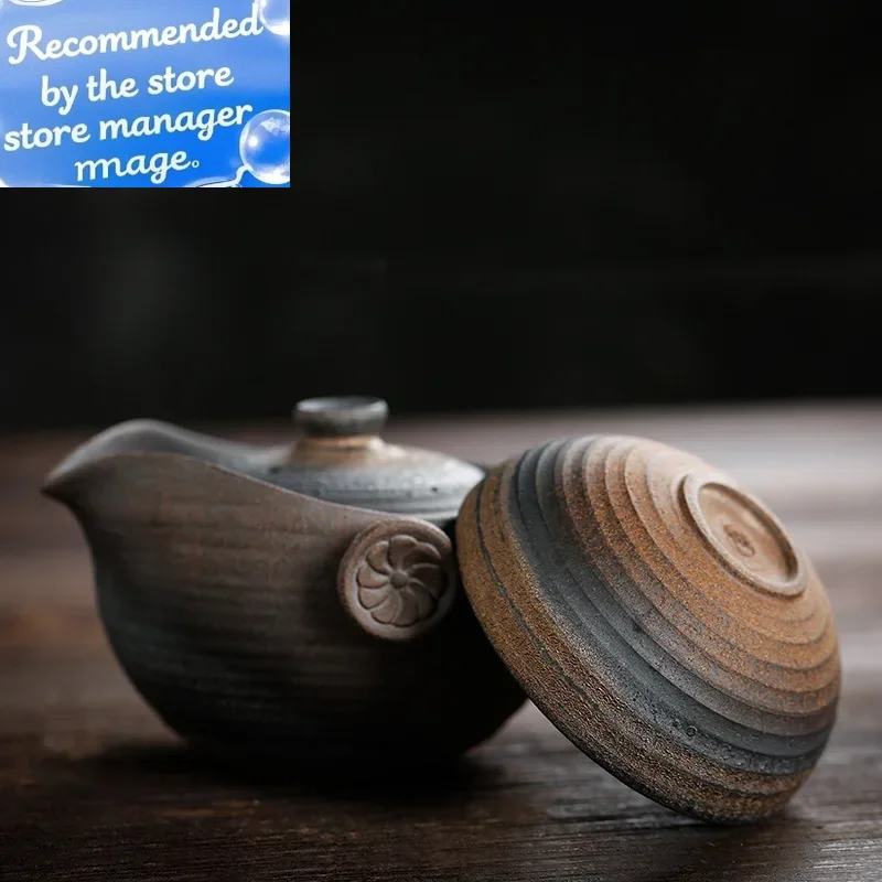 

Креативная чашка Quik, чашка из глиняной посуды, портативный дорожный чайный сервиз, подарки, чайник с чашкой из фарфора