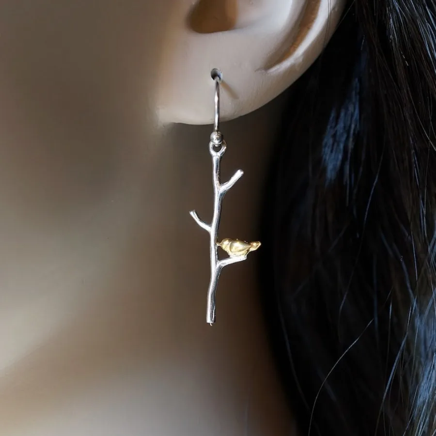 Boho Retro Twig Bird Earrings Jewelry Earrings for Women Beautiful Halloween Jewelry Gifts for Family Luxury Earings Jewelry