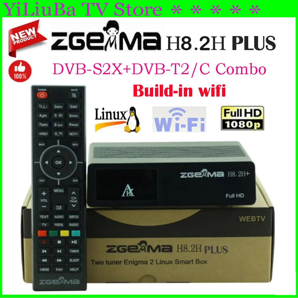 [Genuine] Newest Arrival Zgemma H8.2H Plus Linux Enigma2 Build-in WiFi DVB-S2X+DVB-T2/C H2.65 4K Best Digital Satellite Receiver