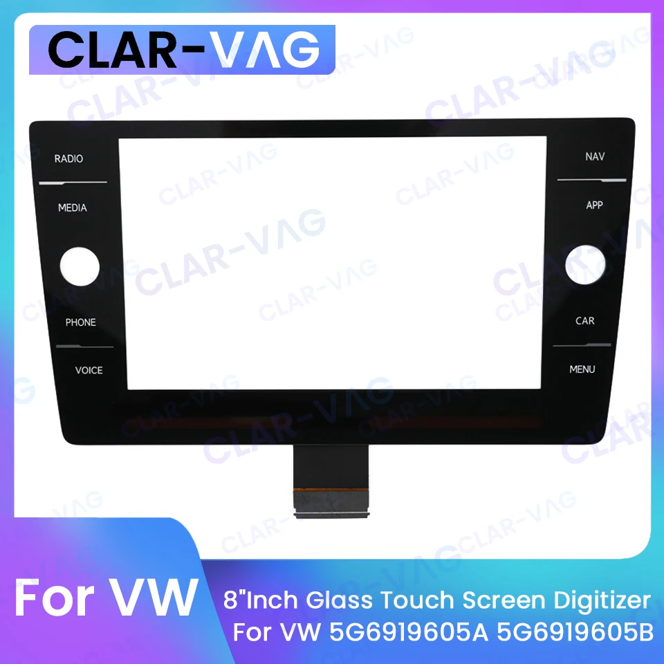 

5G6919605 8inch 60 Pins Touch Screen For VW MK7 Golf 7 Passat b8 Polo Mk6 Car Radio Parts Glass Panle