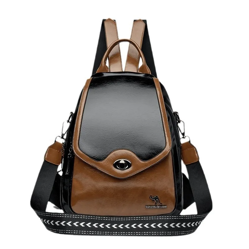 Multifunctional Shoulder Women's Bag Lock Small Backpack Wholesale Winter New Street Trend Women's Casual Backpack