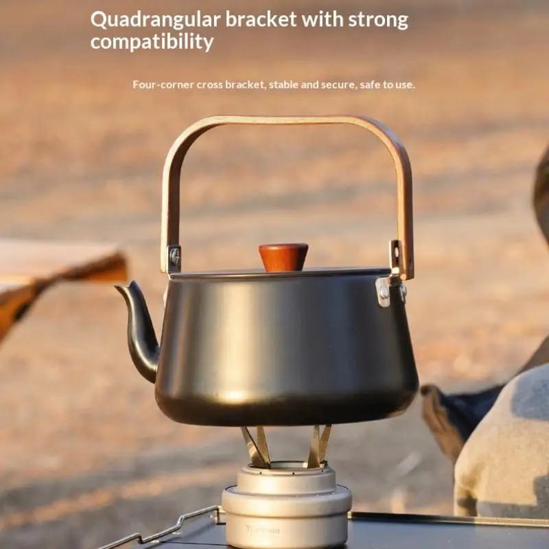 New Portable Stainless Steel Alcohol Stove Internal Bracket Detachable Four-corner Kettle Bracket Outdoor Camping Accessories