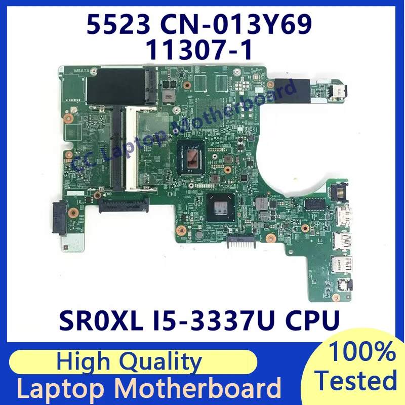 CN-013Y69 013Y69 13Y69 Mainboard For Dell Inspiron 5523 Laptop Motherboard With SR0XL I5-3337U CPU SLJ8C 11307-1 100%Tested Good