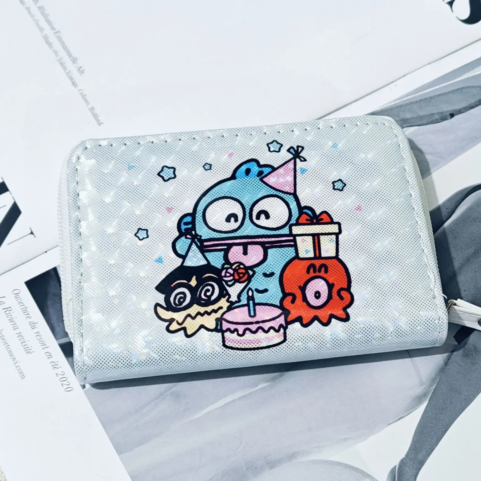 Мультфильм Sanrio My Melody Hangyodon, мини-милый кошелек для монет, брелок, подвесной кошелек, сумка для монет, маленькая сумка, праздничные подарки, игрушки