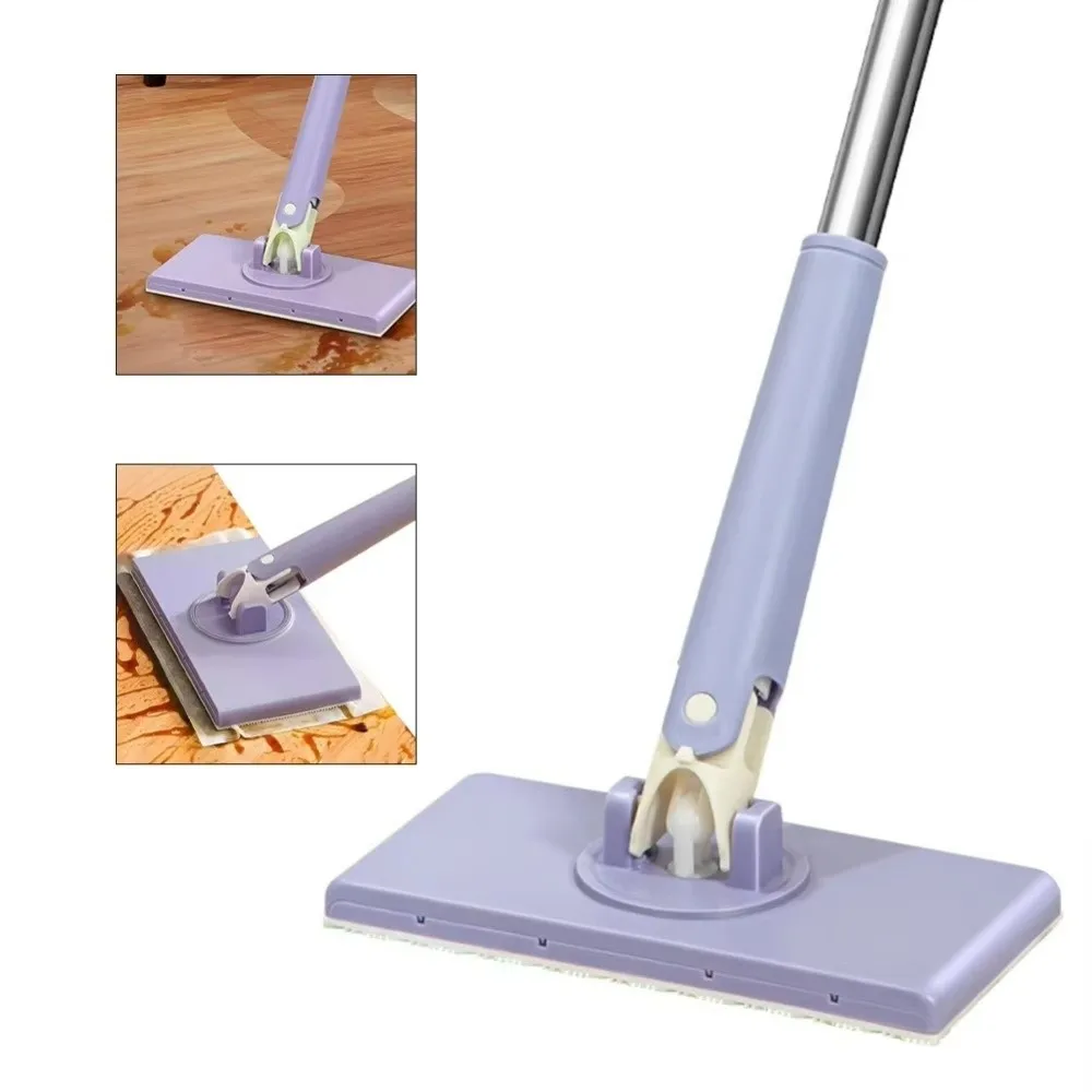 Snap-Grip Clever Mini Mop Wet and Dry Use Home Cleaning Tools No Wash Lazy Mops Convenient Automatic Cloth Changing