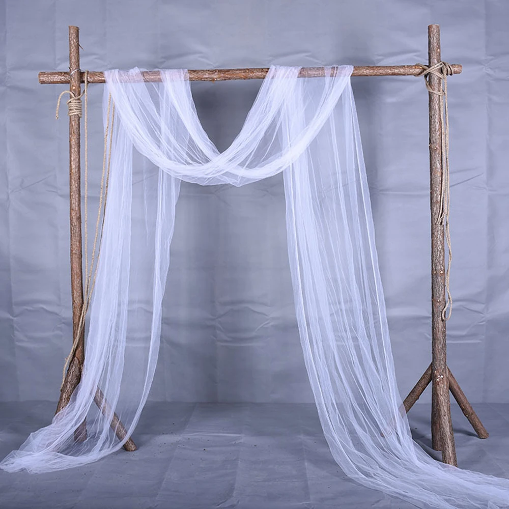 DIY Wedding Party Backdrop Arch Decoration Sheer Scarf Organza Romantic Wedding Tulle Chiffon Table Swags Event Party Decor