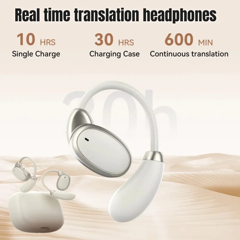 Bluetooth 150 Languages 5.4 Headset Auto Voice Translate Earphone Free Smart Translation Real-time Instant Wireless Earbuds