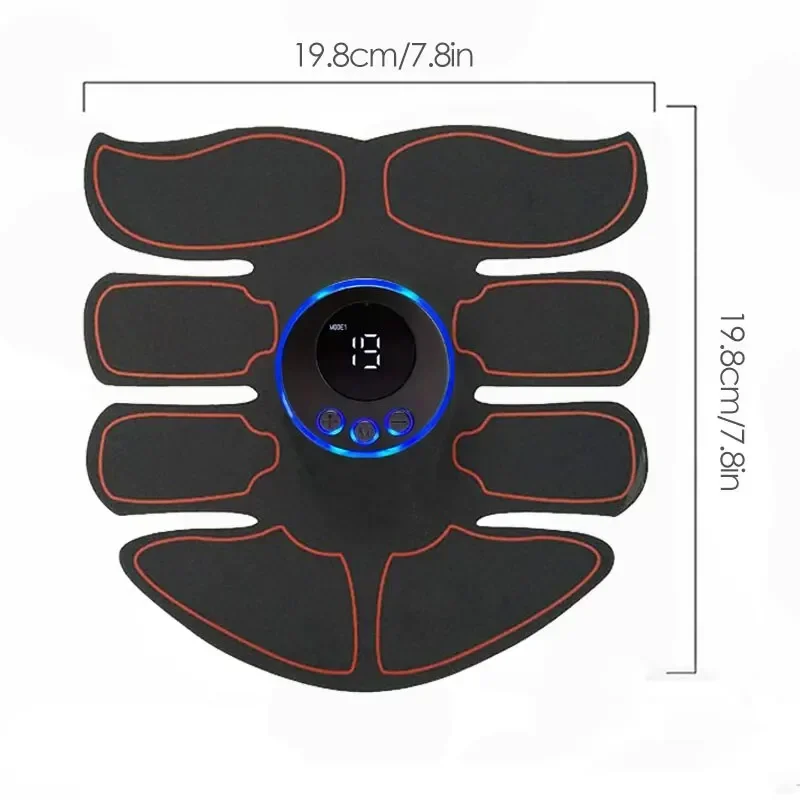 EMS 복부 근육 자극기 피트니스 ABS 팔 훈련 패치, 근육 운동 기구, USB 충전, 가정 남성