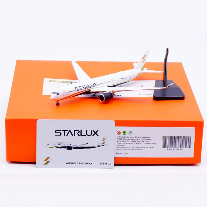 

EW4359008A Alloy Collectible Plane JC Wings 1:400 Starlux Airlines Airbus A350-900XWB Diecast Aircraft Model B-58502 Flaps Down