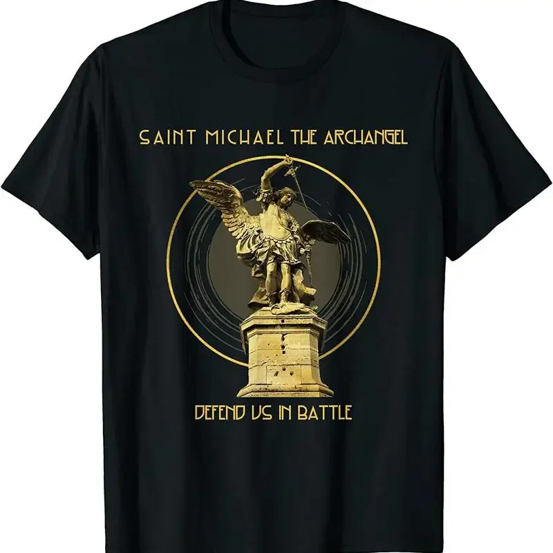 New Limited Saint Michael The Archangel Defend Us Prayer Catholic T Shirt