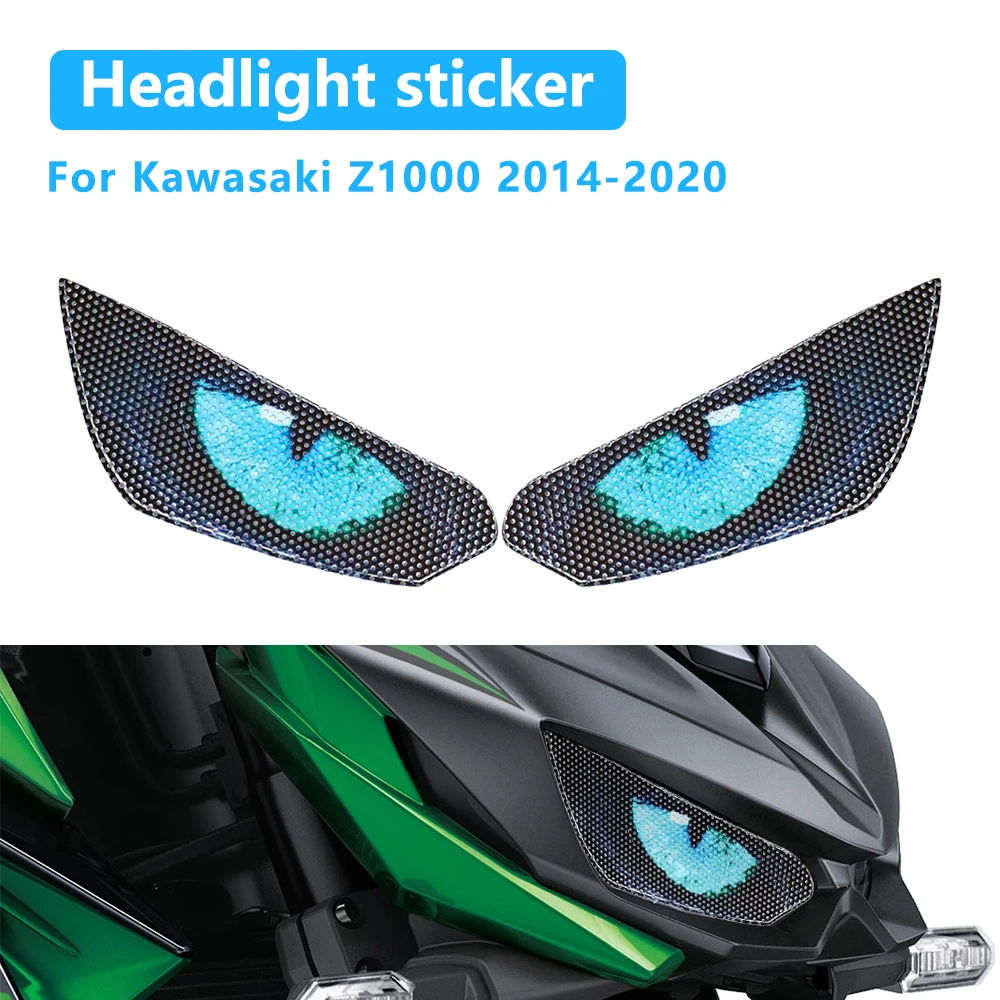 For Kawasaki Z1000 Z 1000 2014-2018 2019 2020 Headlight Guard Stickers Motorcycle Accessories Head Light Decals