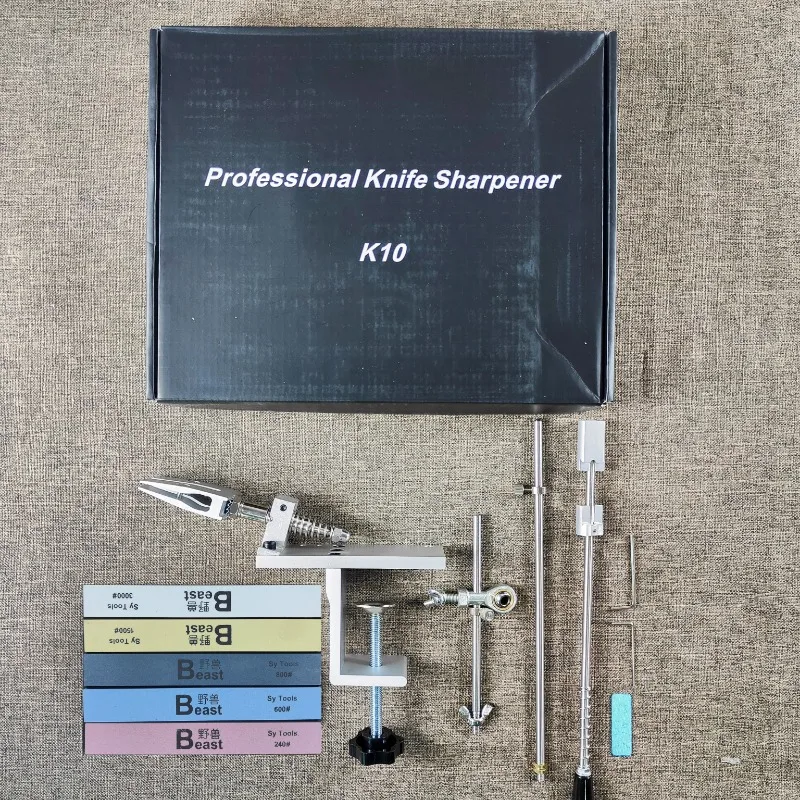 

Sy Tools K10 Upgrade Knife Sharpener with 360 Degree Flip Device Kitchen Knife Sharpening System