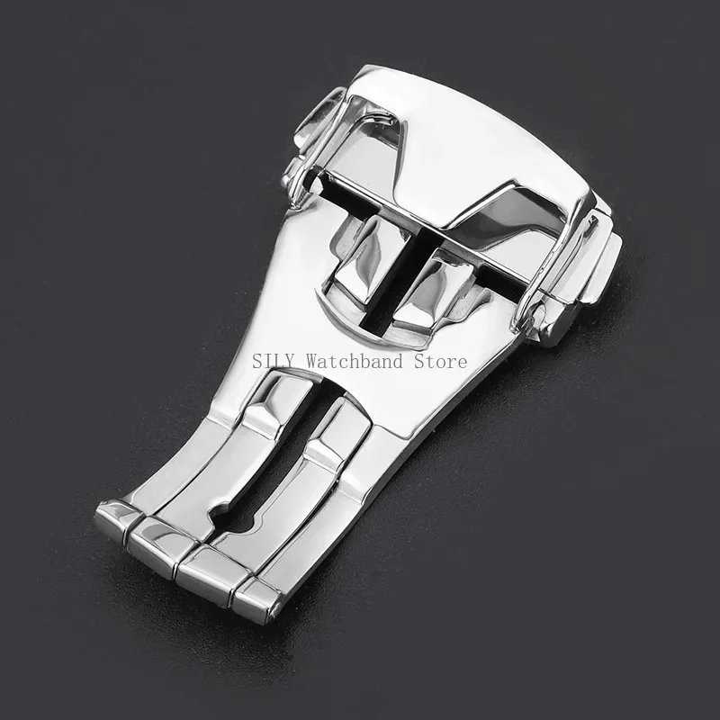 الفولاذ المقاوم للصدأ نشر المشابك لأوميغا للطي ساعة مشبك حزام فراشة زر ل سيماستر Speedmaster 16 مللي متر 18 مللي متر 20 مللي متر #2