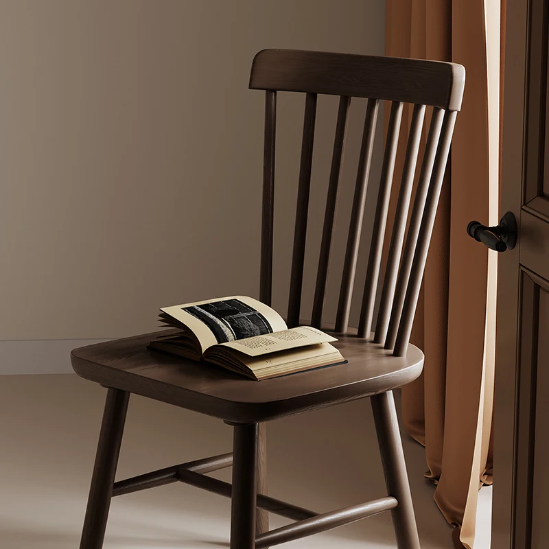 

Solid wood dining chair household dining room dining table chair living room tea table wooden stool backrest Chinese antique neg