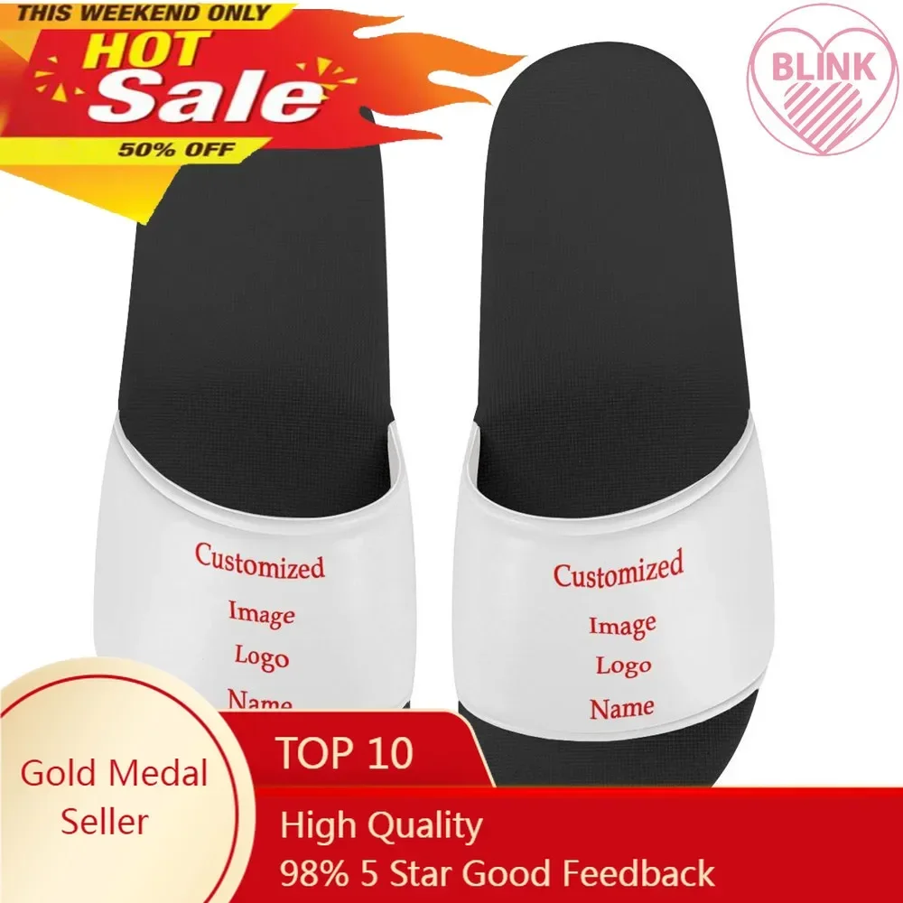 

Custom Shoes High Quality PVC Men Women Slip on Slide Sandals Sublimation Printed Custom Logo Summer Indoor Bathroom Slippers