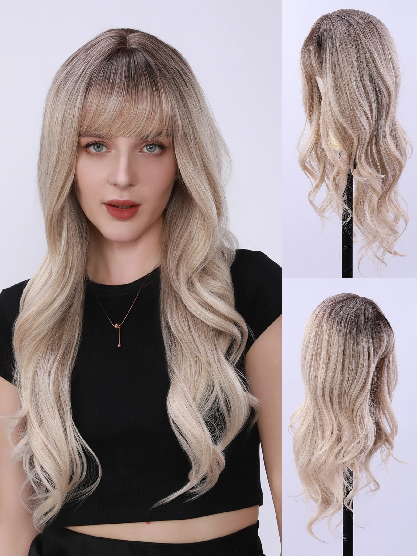 

Элегантный и модный женский парик из синтетических волокон, стильная укладка, безопасная сетчатая шапочка-сетка.