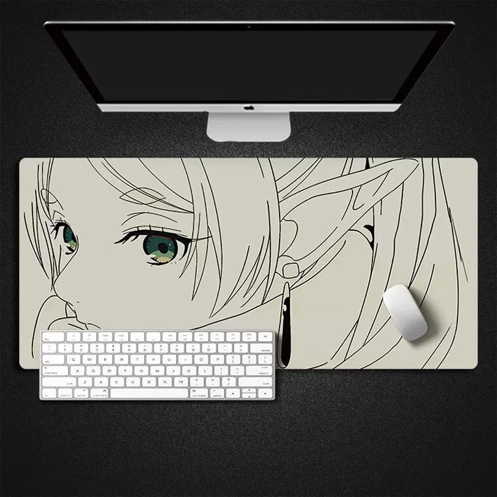 Sketch Comic Girl Pu Leather Mousepad Office Desk Mat Mouse Pad Computer Speed Type Carpet Player Laptop Keyboard Desk Mat
