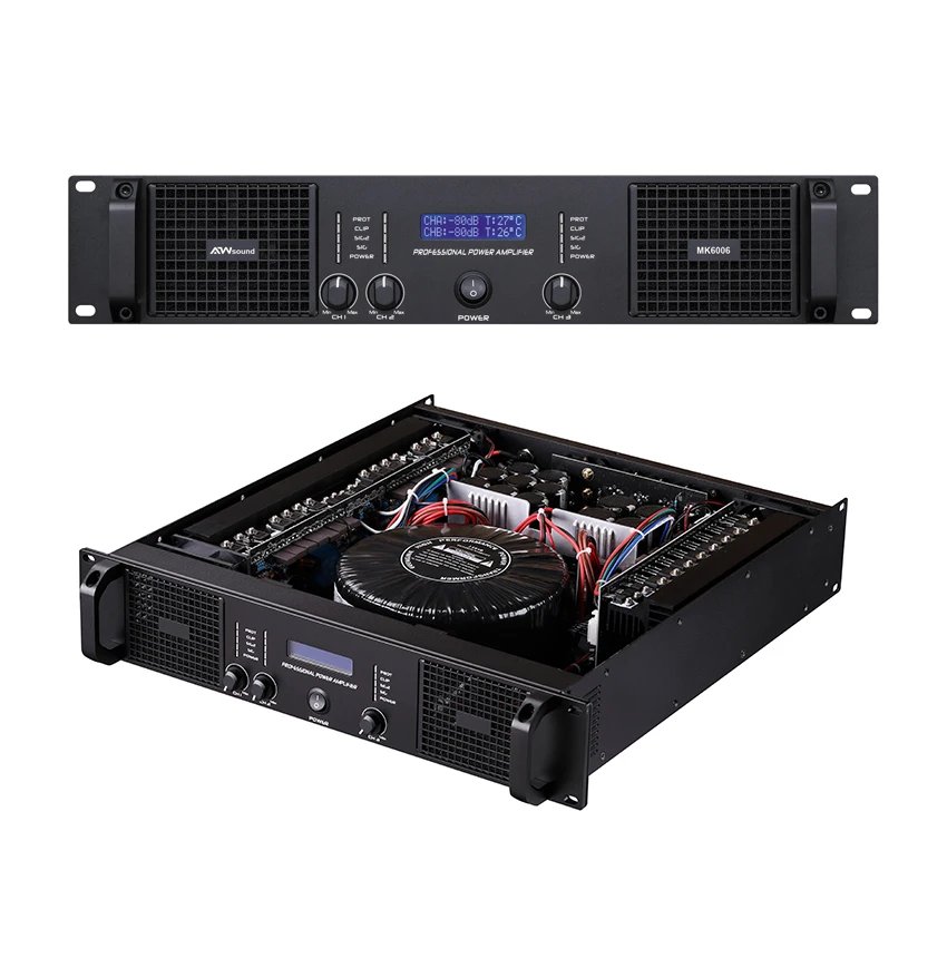 New Style 800W 600 Watts 8Ohm 2U 3 Channel Dj Equipment Speaker Amplifier Subwoofer Dual 15 Inch SPEAKER
