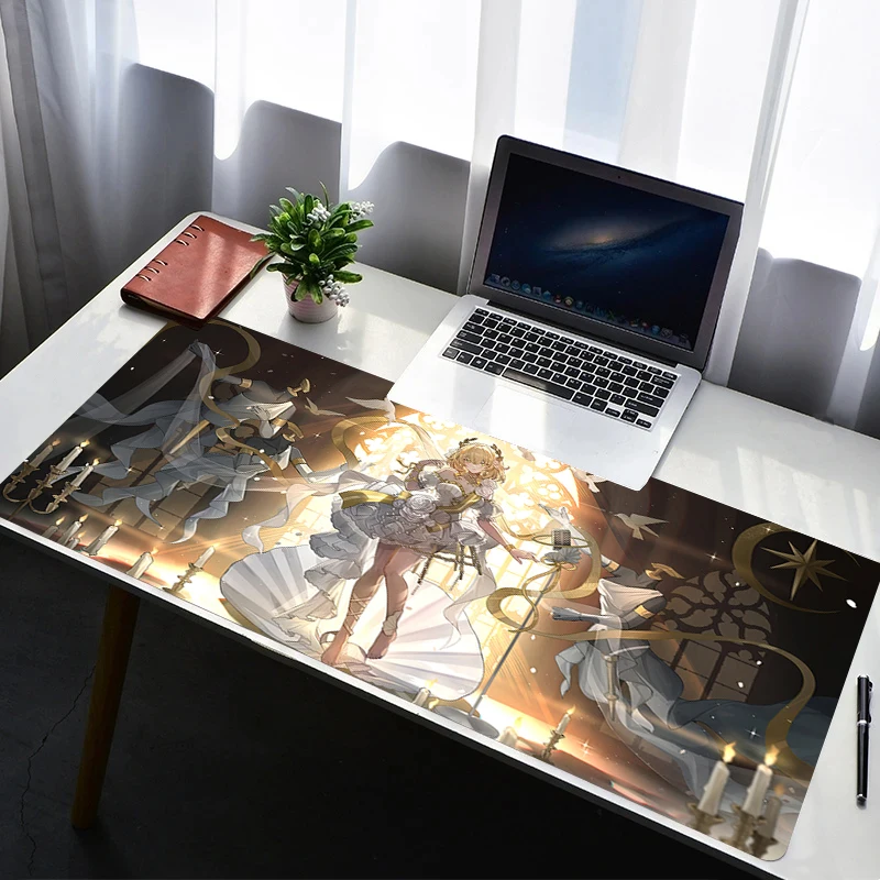 Alas Mouse Komputer Gamer Aksesori PC Alas Mouse HD Karet Anti Selip Alas Meja Honkai Star Rail Aglaea Alas Keyboard Gamer Laptop