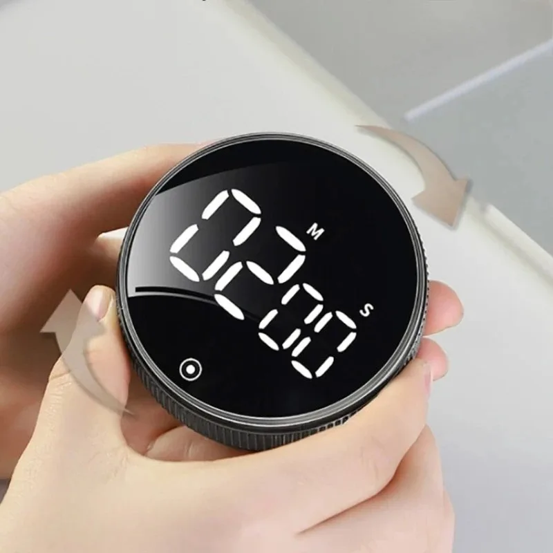 Magnetic Digital Kitchen Timer Large LCD Screen Electronic Cooking Stopwatch Quiet Countdown Chronometer Timer Portable