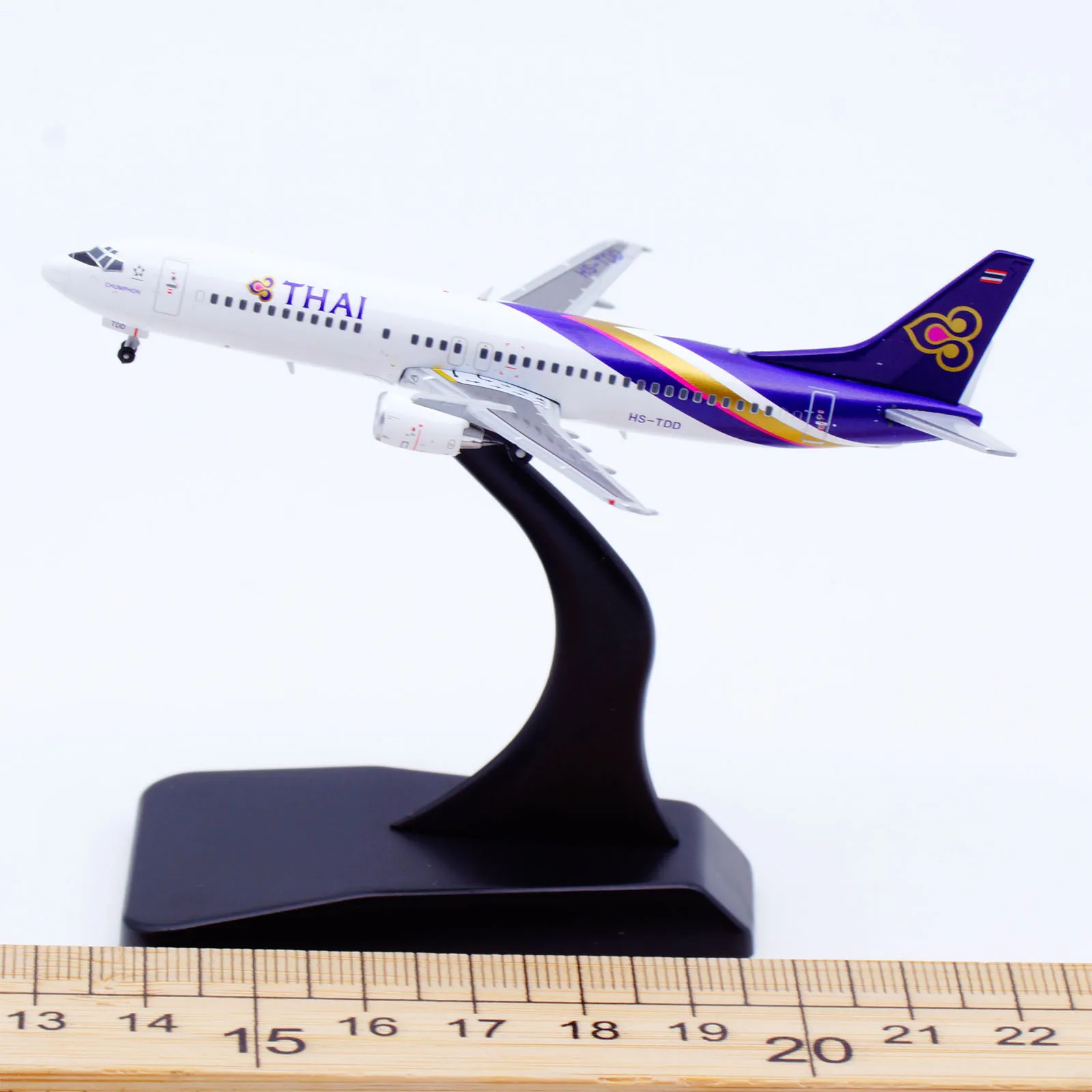 XX4990 Alliage Collection Avion Cadeau JC Ailes 1:400 Thai lavable "StarAlliance" Boeing B737-400 Moulé Sous Pression Avion Jet Modèle HS-TDD