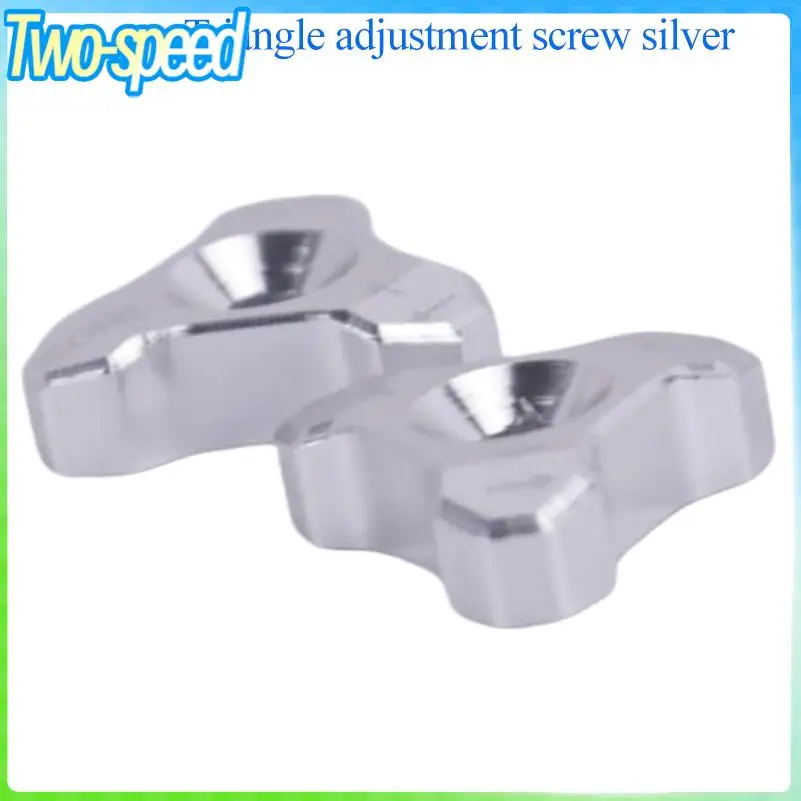 Motorcycle Small Car Silver Triangle Finger Screws Adjustment Knob Manual Tightened Hardware