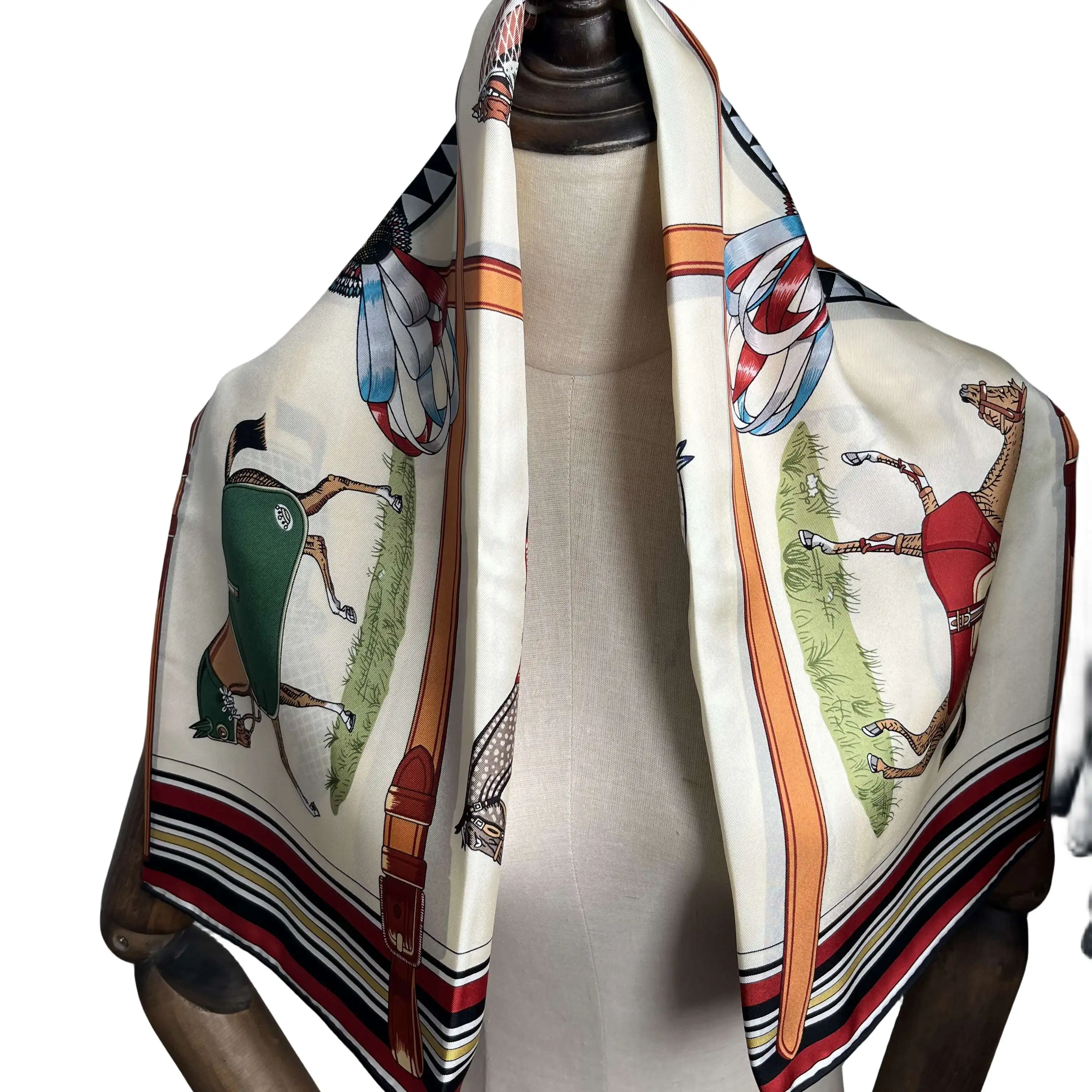 

2024 белый 100% Шелковый саржевый шарф 16 мм шелковый шарф высшего качества шарф для головы шарф для женщин подарок для женщин