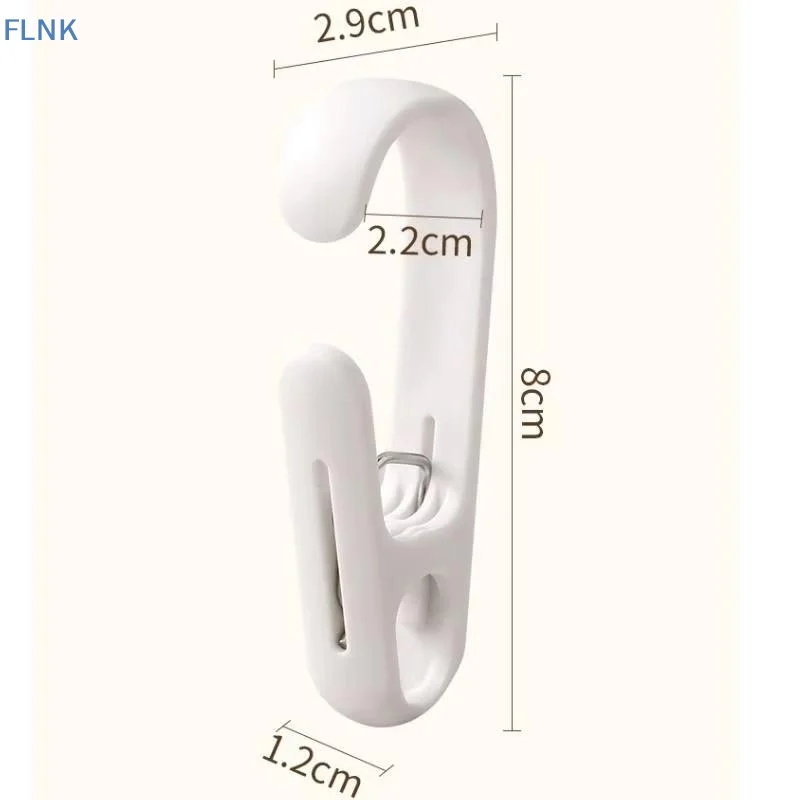 【KC】【FC】10pcs Multi-Purpose Hanging Clips Hooks Portable Plastic Clamps For Home Kitchen Bathroom Towel Curtain Storage Supplies