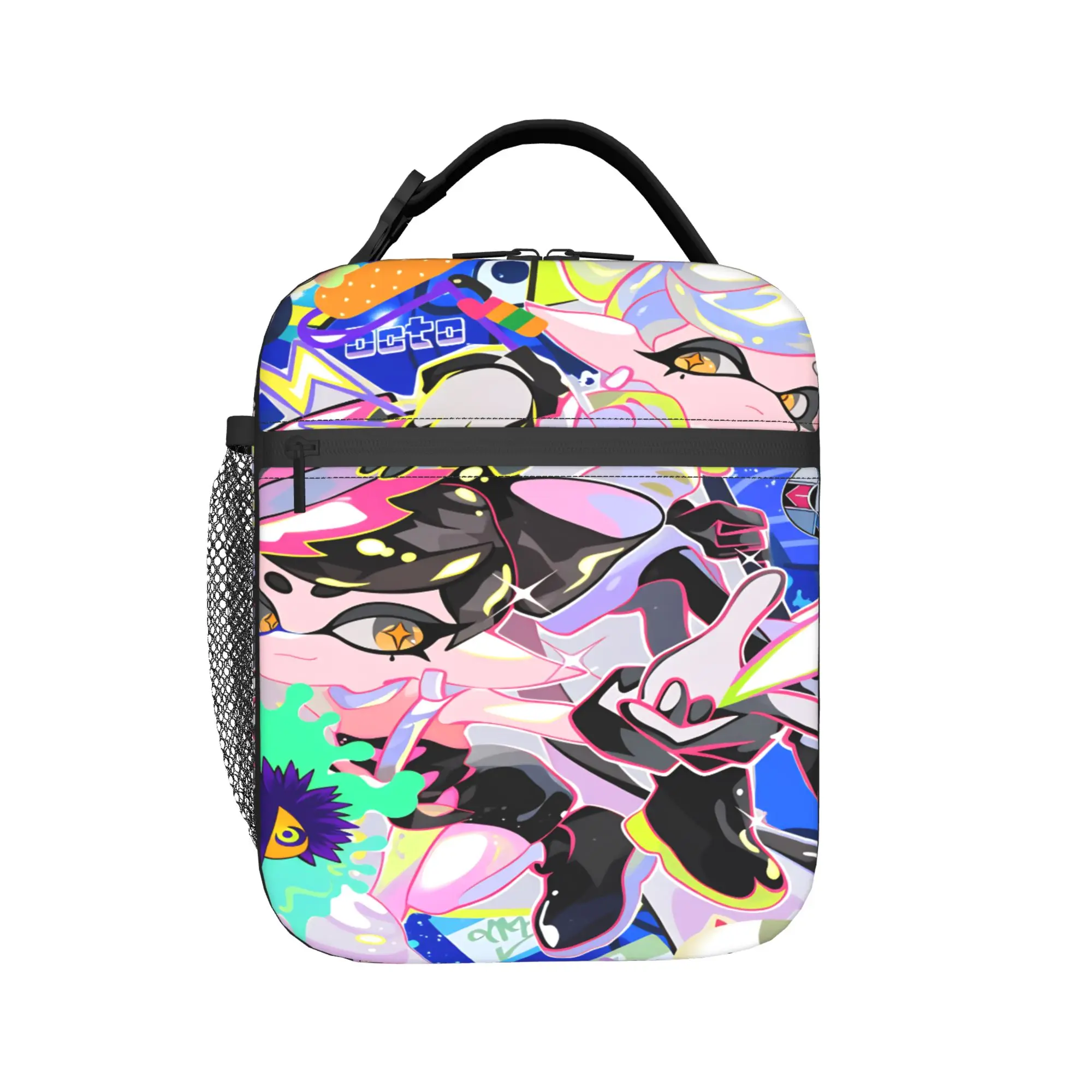 Splatoons Shoot Lunch Bag  Portable Lunch Box Child School Print Cooler Bag Fun Oxford Thermal Tote Handbags