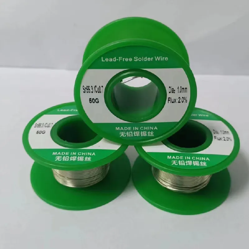 50g/roll lead-free environmentally friendly soldering wire lead-free Sn99.3Cu0.7 tin wire lead-free soldering wire 1.0MM