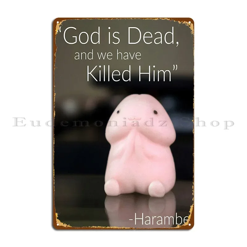 Dios es muerto y te matenamos, letrero de Metal, diseños de cine, Mural, cine, cartel de estaño
