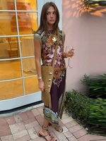 Elegant Printed Women's Tassel Dress Fringed Sleeveless Slim Irregular Party Evening Dresses 2026 Spring Summer Lady Vestidos - Image 3