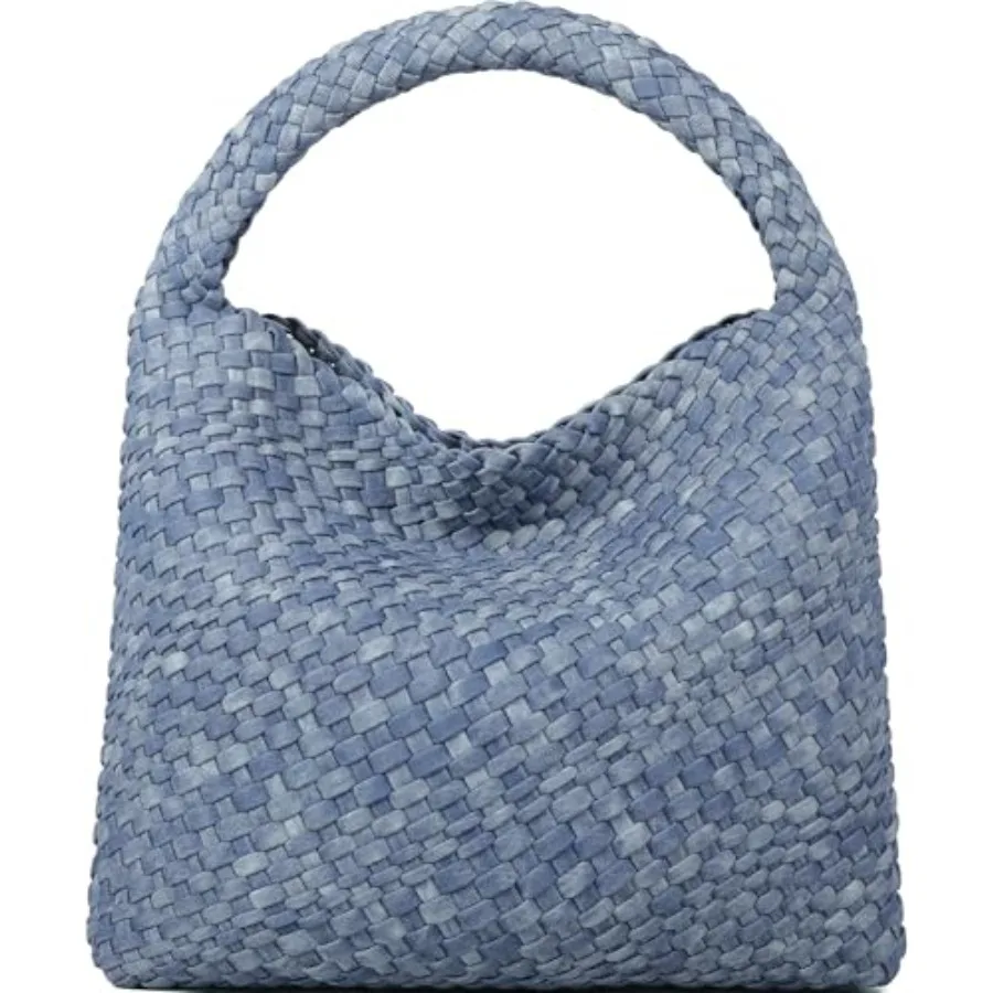 

Queenoris Fashion Hobo Bags for Women Top-handle Shoulder Bag Vegan Leather Purses Soft Summer Tote Bag